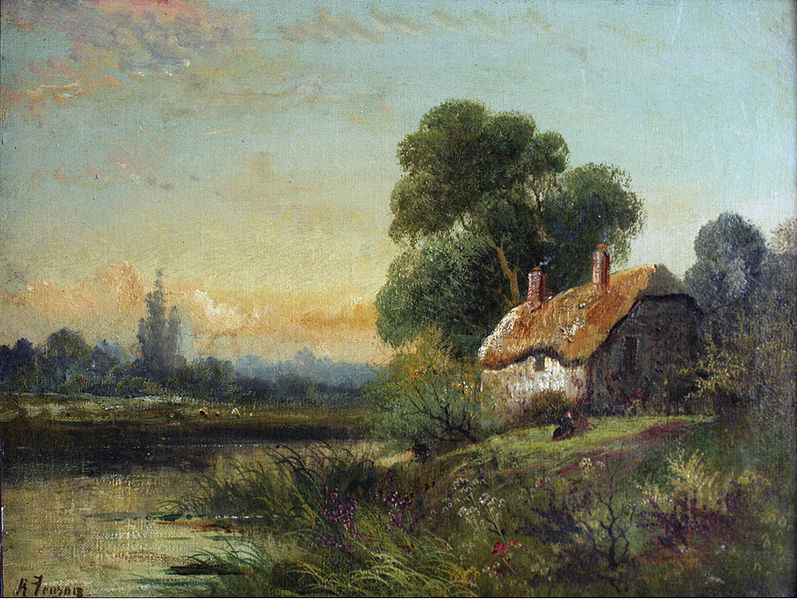 View with a Cottage by a Stream